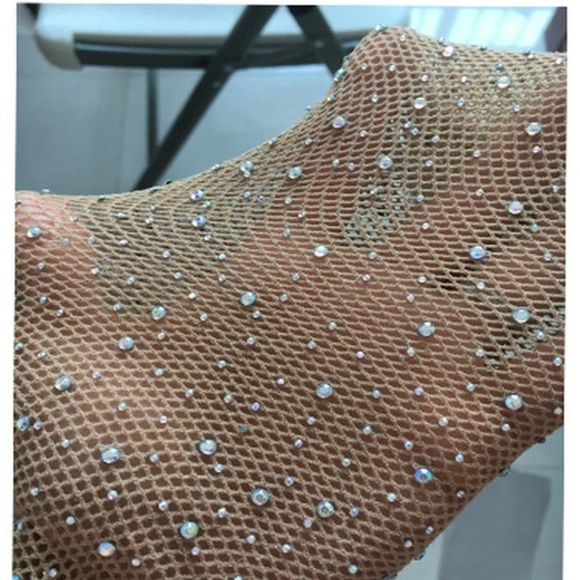 Bling Nude FIshnet Stockings - Picture 7 of 7